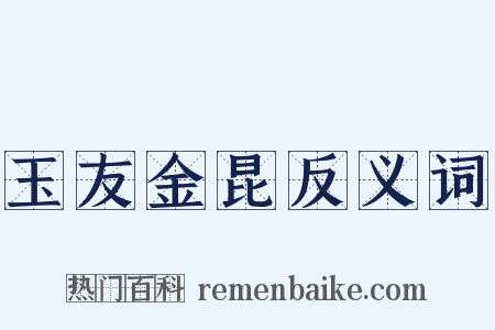 玉友金昆反义词是什么意思的图片
